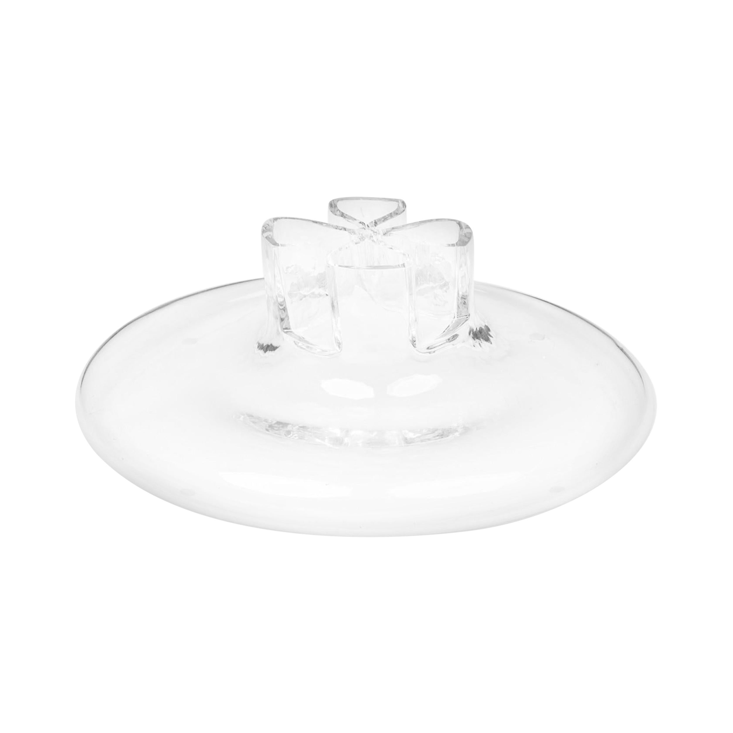 Barbini Italian Mid-Century Four Leaf Clover Murano Glass Flower Vase For Sale