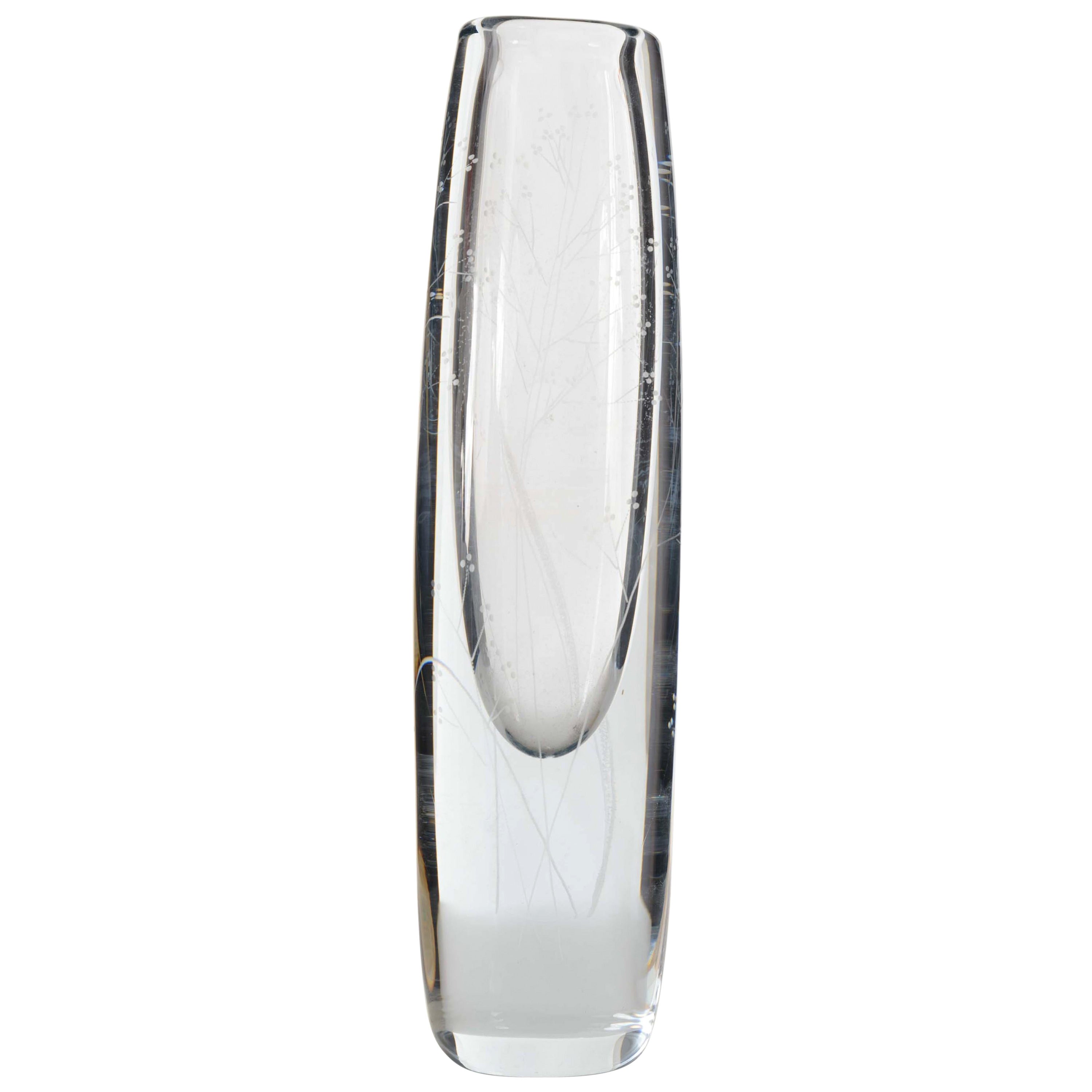 Scandinavian Mid-Century Art Glass Bud Vase