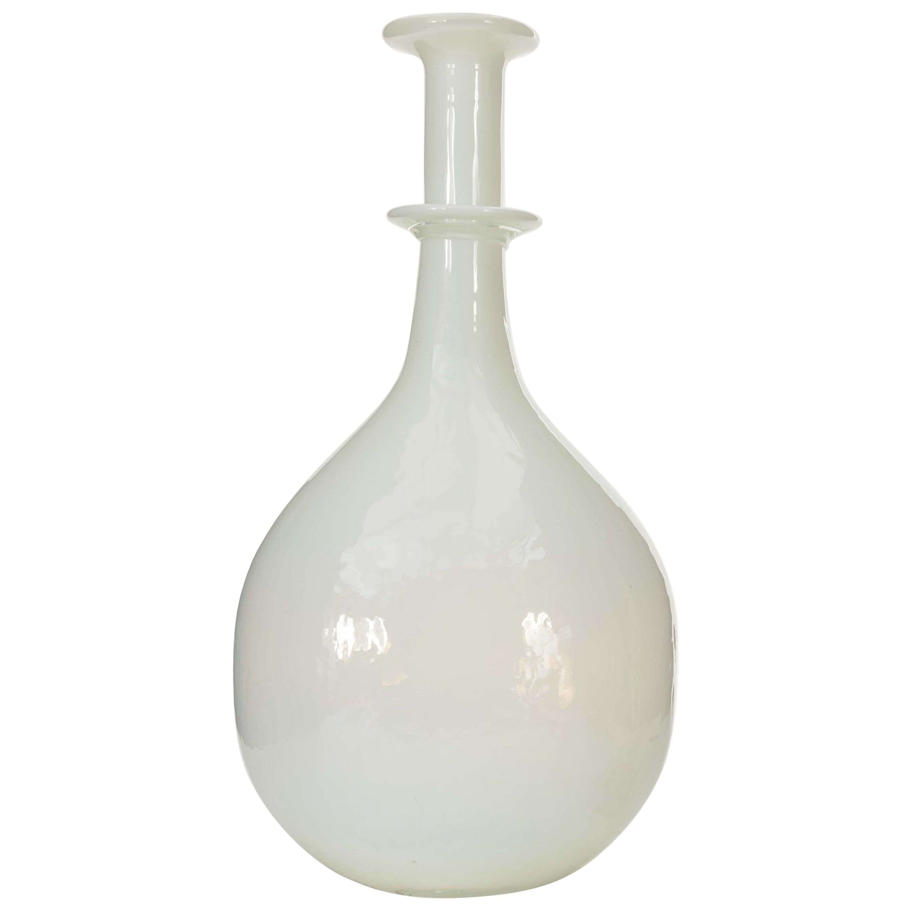 Scandinavian Mid-Century White Glass Vase