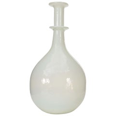 Scandinavian Mid-Century White Glass Vase
