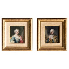 Miniature portraits of Maria Theresa and Franz I, 18th Century