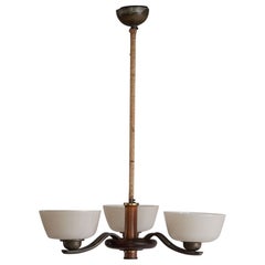 Paavo Tynell for Taito Oy, a Model '1255/3' Art Deco Chandelier, Finland, 1930's