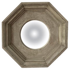 French Provincial painted Octagonal Convex Mirror