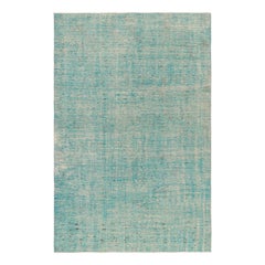 Türkischer Vintage-Teppich in blauem Distressed-Muster von Rug & Kilim