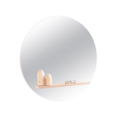 Round Shelf Mirror / 100 cm Oak