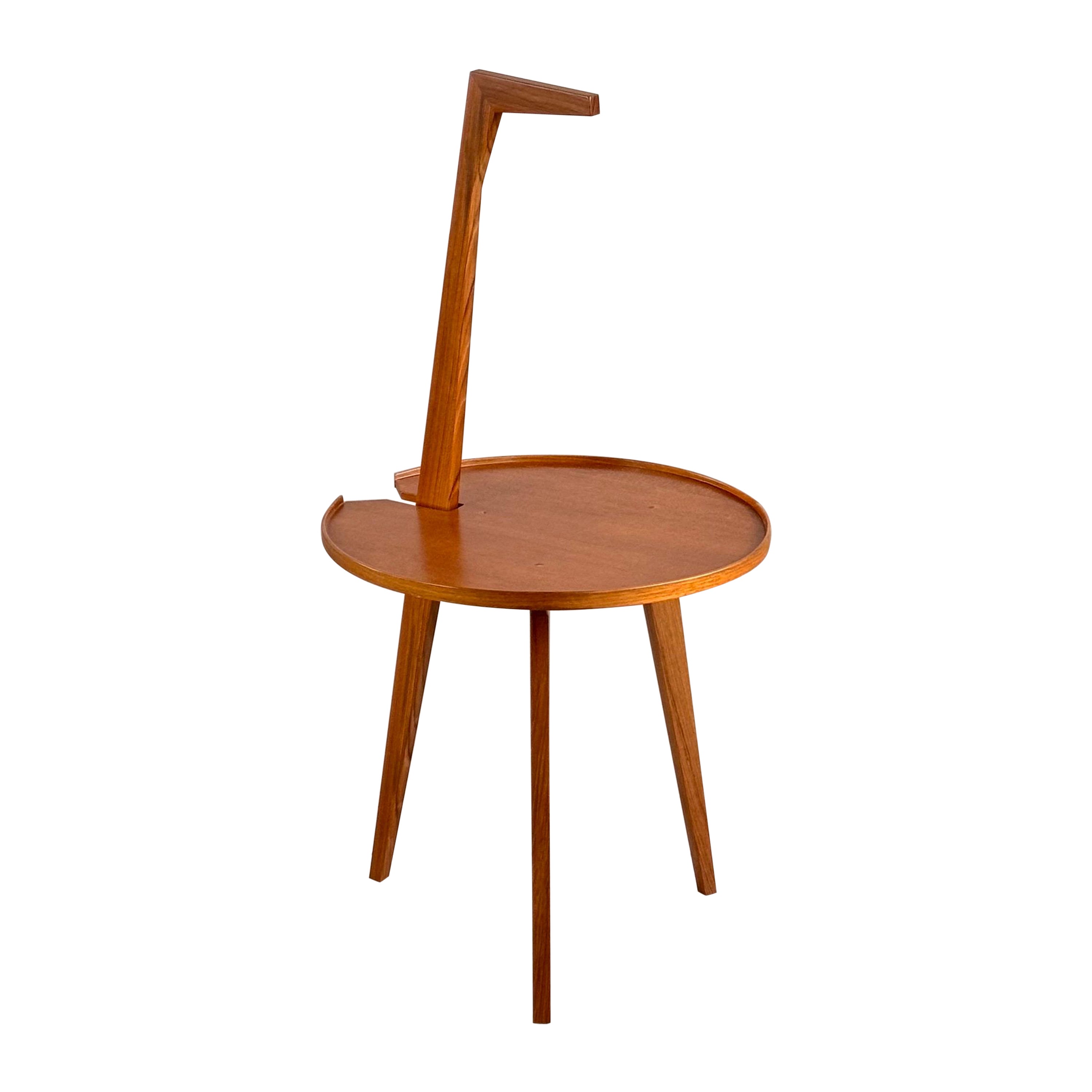 Mesa auxiliar Franco Albini Cicognino de madera de Poggi Pavia, años 70 Italia