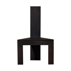 Brutalist Dark Brown Trigon Chair