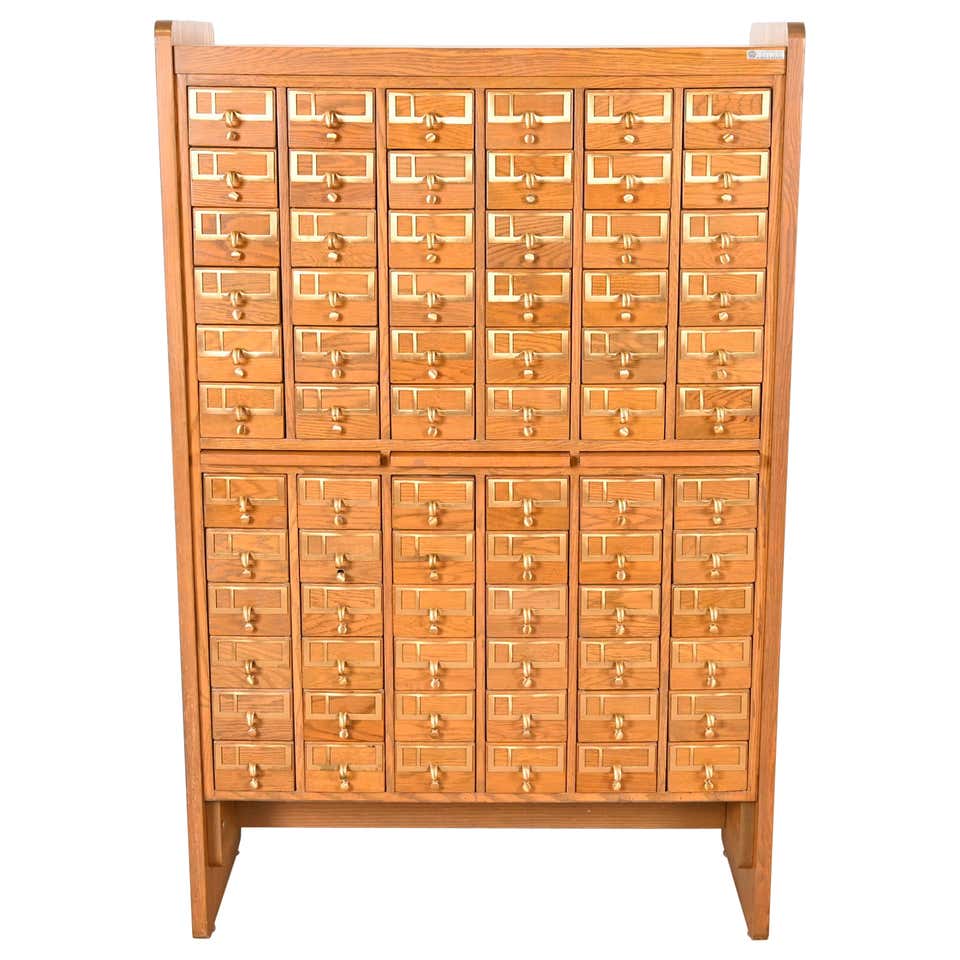 Library Card Catalog 3 For Sale on 1stDibs library index