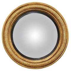 French 19th Century Gold Bullseye Accent Mirror (27" Diameter)