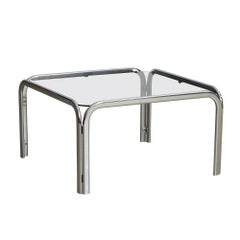 Coffee Table on Curved Chrome Legs