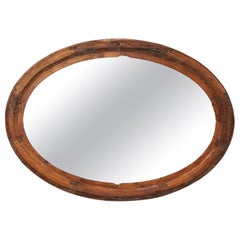Antique An Italian Large-Sized Oval Mirror, Early 20th C.