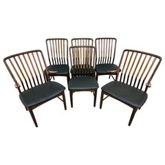 Mid-Century Danish Modern Moreddi Walnut Dining Chairs - Set of 6