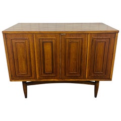 Mid-Century Modern Broyhill Sculptra Walnut Storage Cabinet