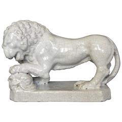 White Terracotta Lion