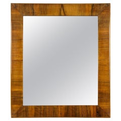 19th Century Biedermeier Nutwood Wall Mirror, Austria ca. 1840