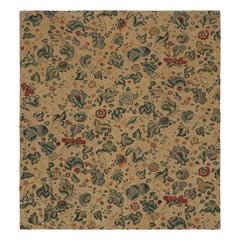 Rug & Kilim’s European Style Flatweave Rug in Cream with Floral Patterns ‘Tudor’