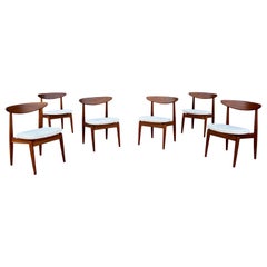 Sedie da pranzo in noce del 1960, set di 6 pezzi