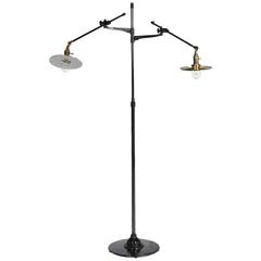 Adjustable Two-Arm O.C. White Floor Lamp Customized by Wyeth 8