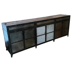 Extra Large Media Credenza with an Industrial Vibe