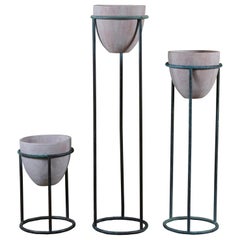 Set of Three Walter Lamb Bronze Plant Stands
