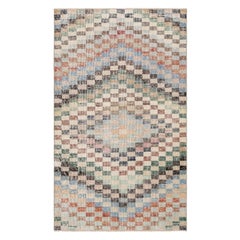 Tapis vintage Zeki Müren à motifs géométriques polychromes, de Rug & Kilim