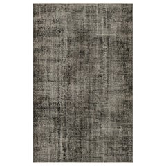 Tapis turc vintage à motifs noirs et blancs, de Rug & Kilim