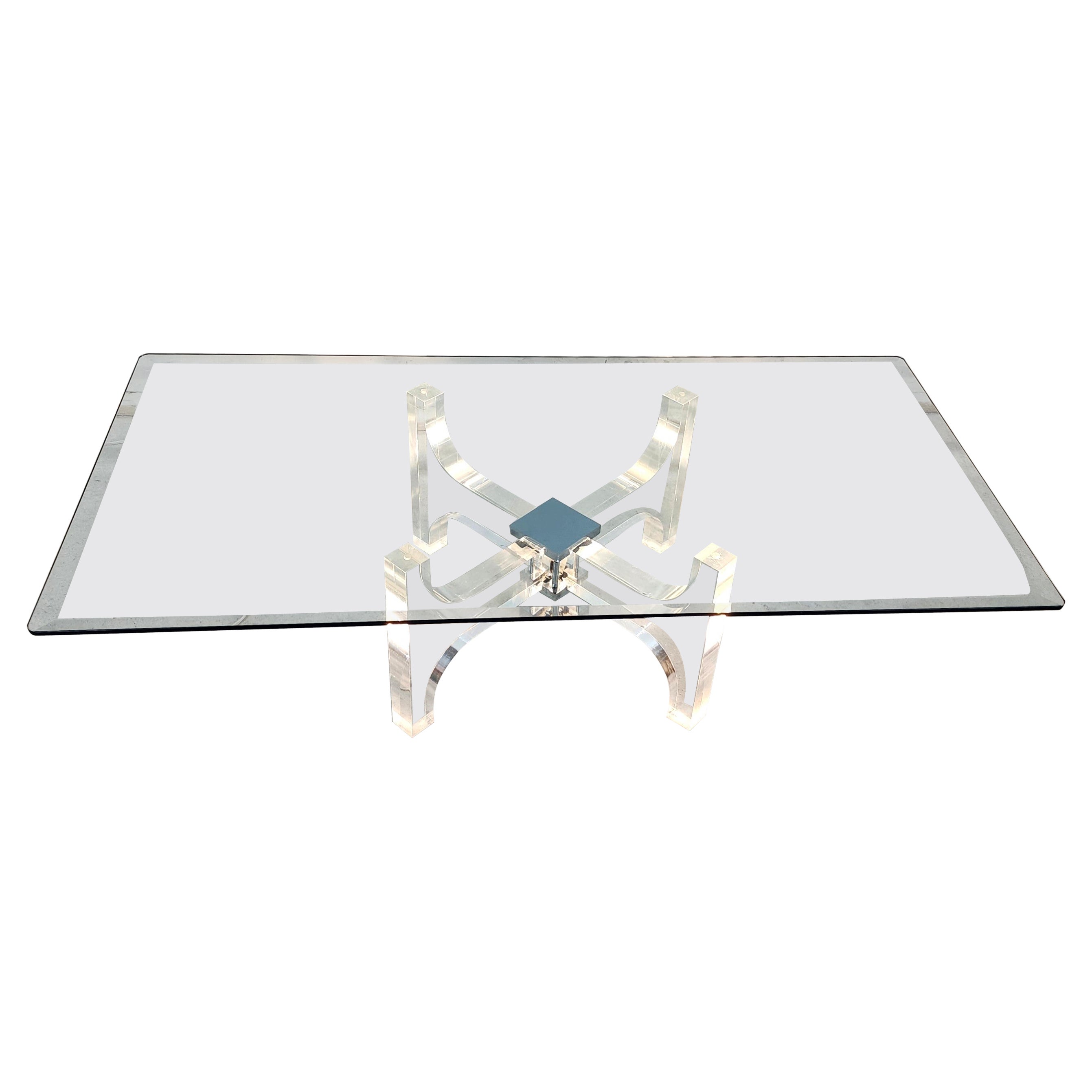 Couchtisch aus Lucite, beleuchtet von Philippe Jean, Frankreich, 1970er Jahre