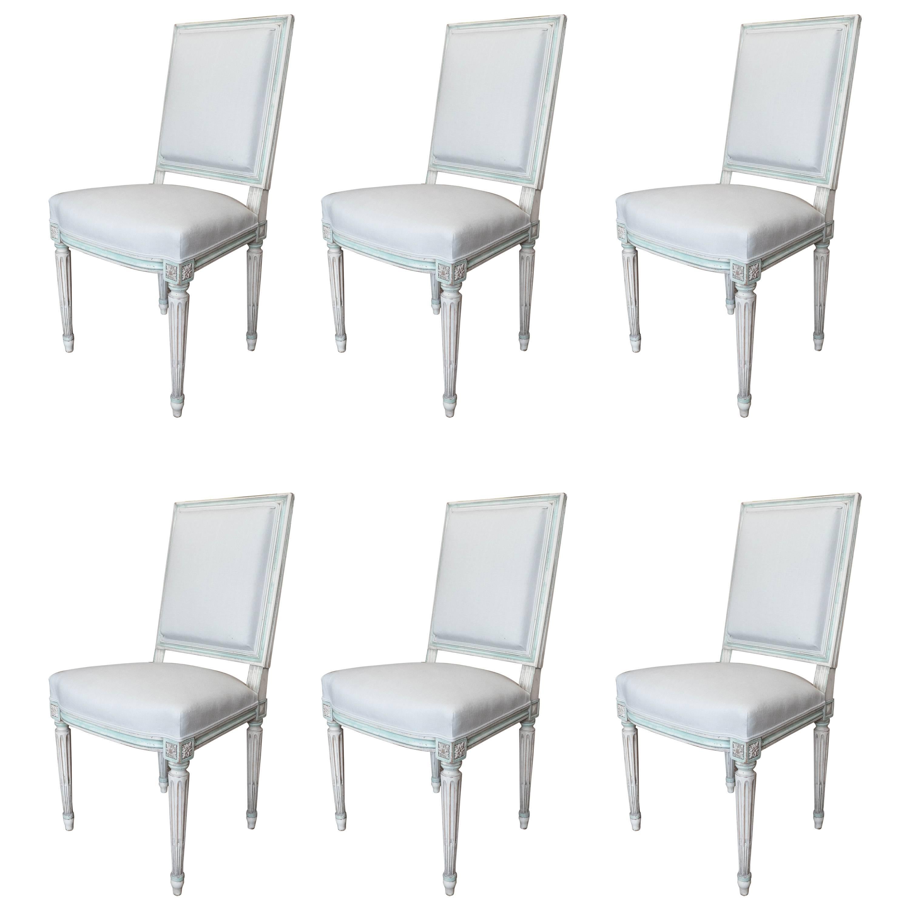 Set of Louis XVI Style Dining Chairs
