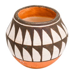 Petit vase Navajo peint à la main de L.Concho American Country