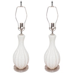 Pair of Murano Glass Lamps