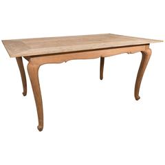 French Bleached Oak Dining Table