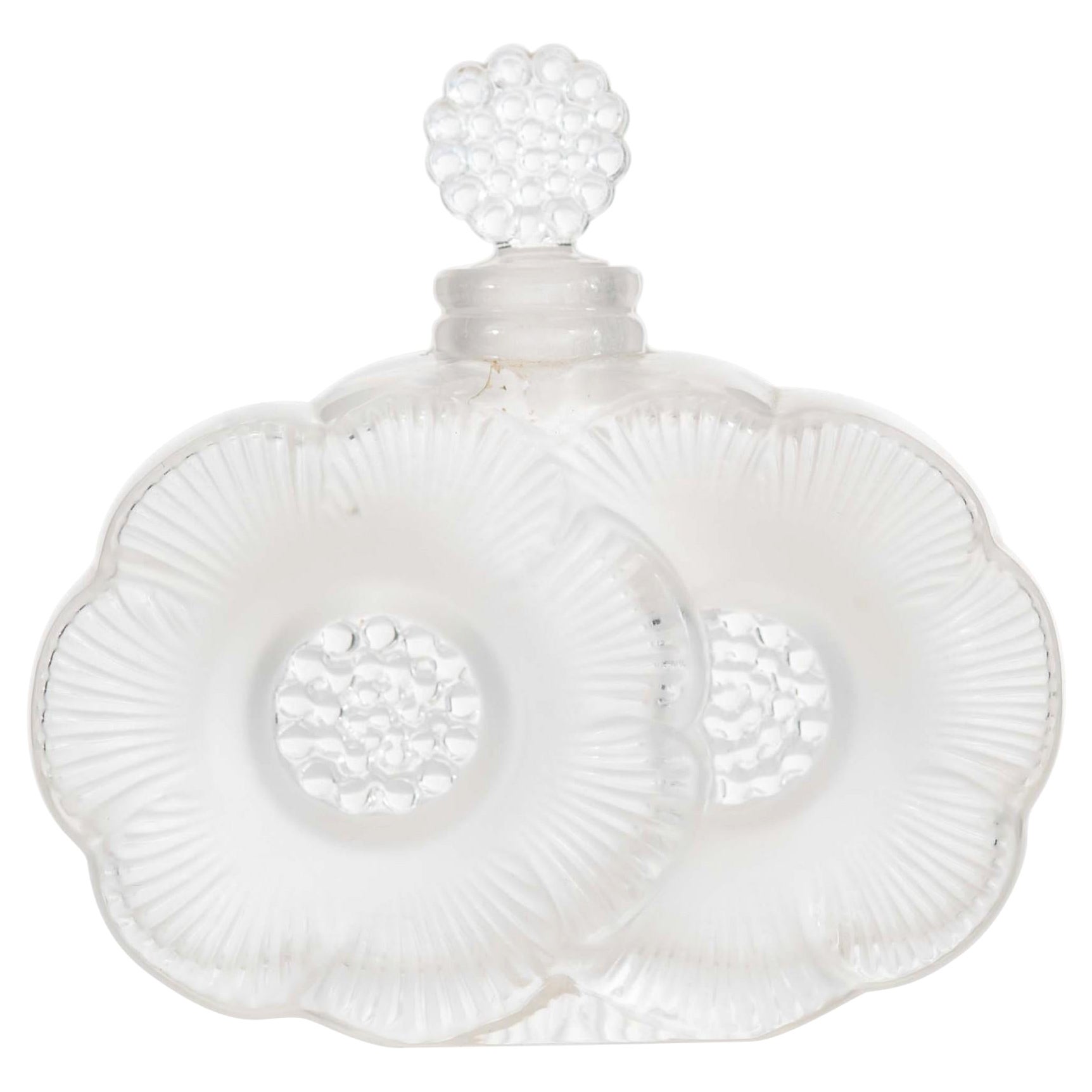 French Art Deco Lalique Flower Perfume Bottle