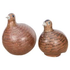 Vintage Pair of Charming Ceramic Hens