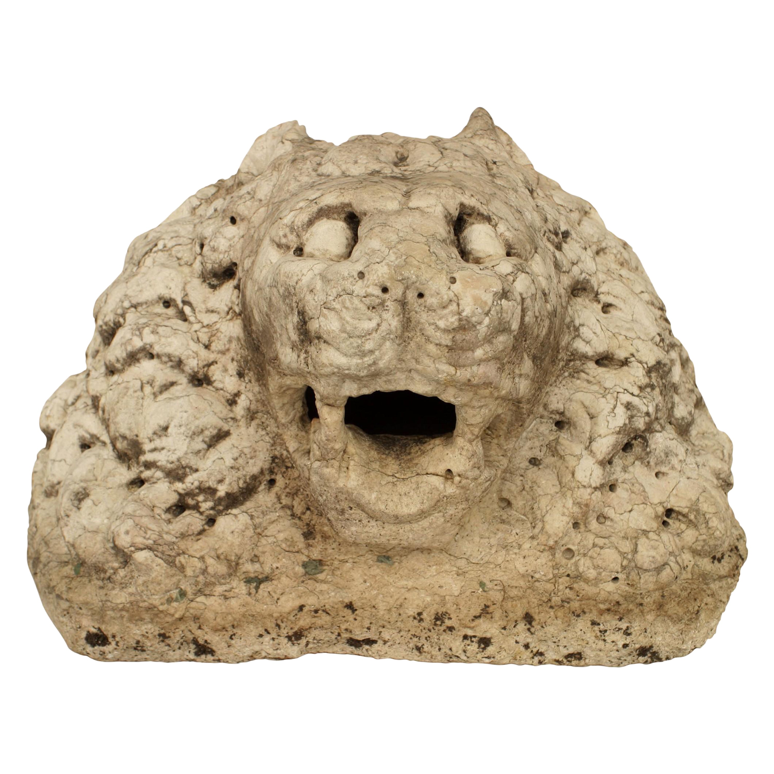 Italian Venitian Marble Lion Fount For Sale at 1stDibs
