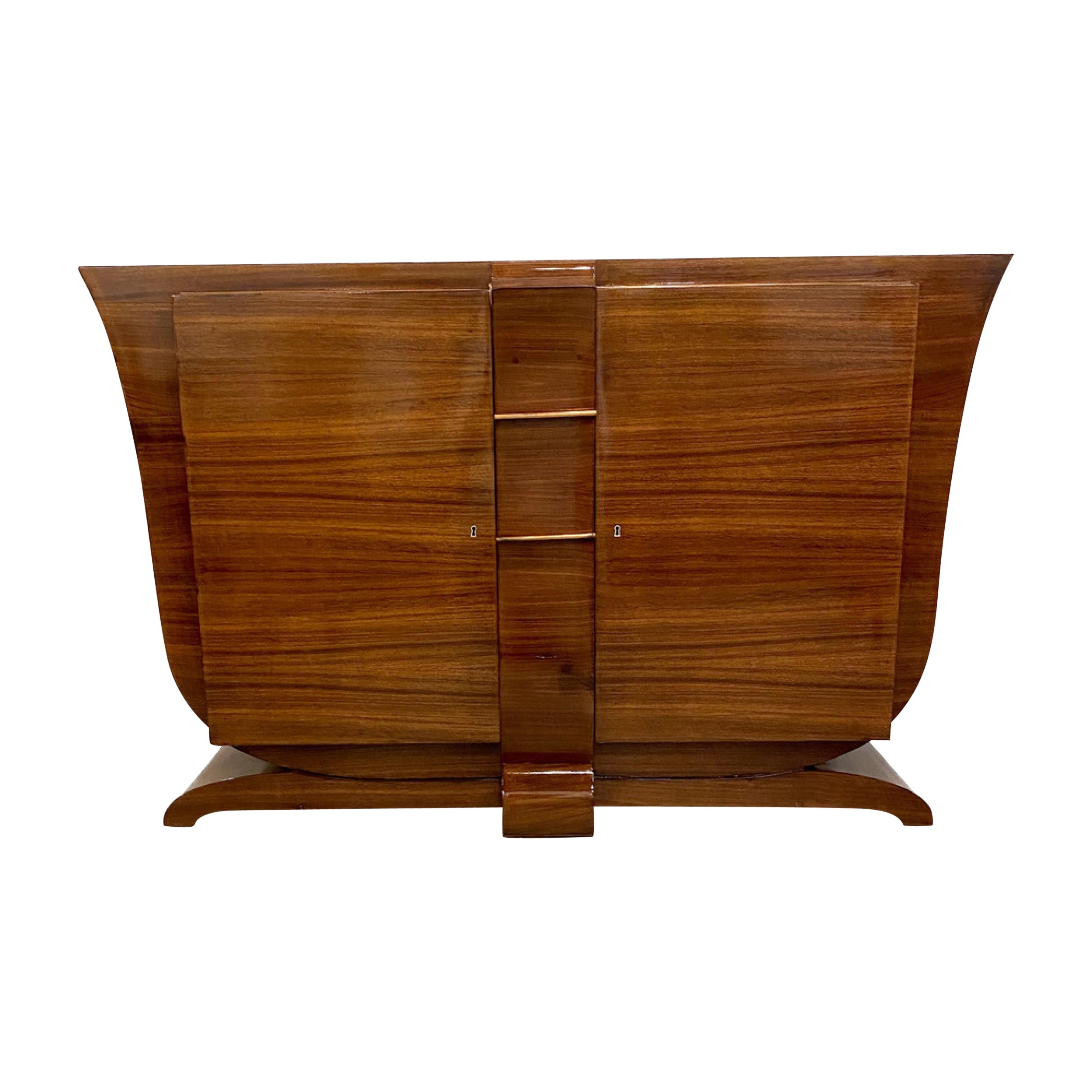 Arcón francés Art Déco de caoba y cobre "Tulipán", Maurice Dufrene