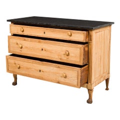 Italian Venetian Black Marble Commode