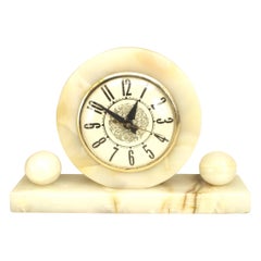 Horloge de table Art déco américaine en onyx