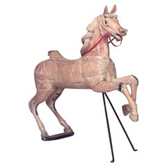 Carousel Style Pine Horse Figure