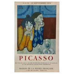 Cartel Vintage Original de la Exposición PICASSO, "Des Musee de Leningrad" 1954
