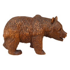 Black Forest Carved Walnut Bear