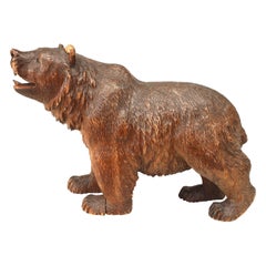 Black Forest Carved Walnut Bear