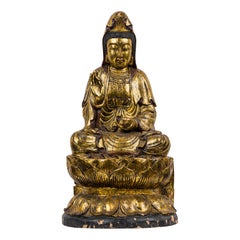 Asiatischer vergoldeter Guan Yin Buddha