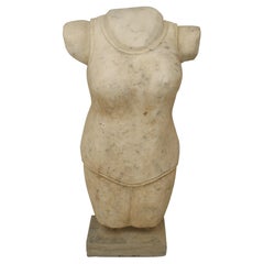 Art Deco Marble Torso Statues