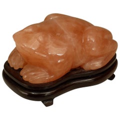 Chinese Rose Quartz Toad