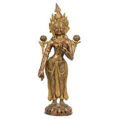 Indian Style Hindu Goddess Bronze Statue