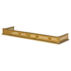 English Victorian Style Brass Fire Fender