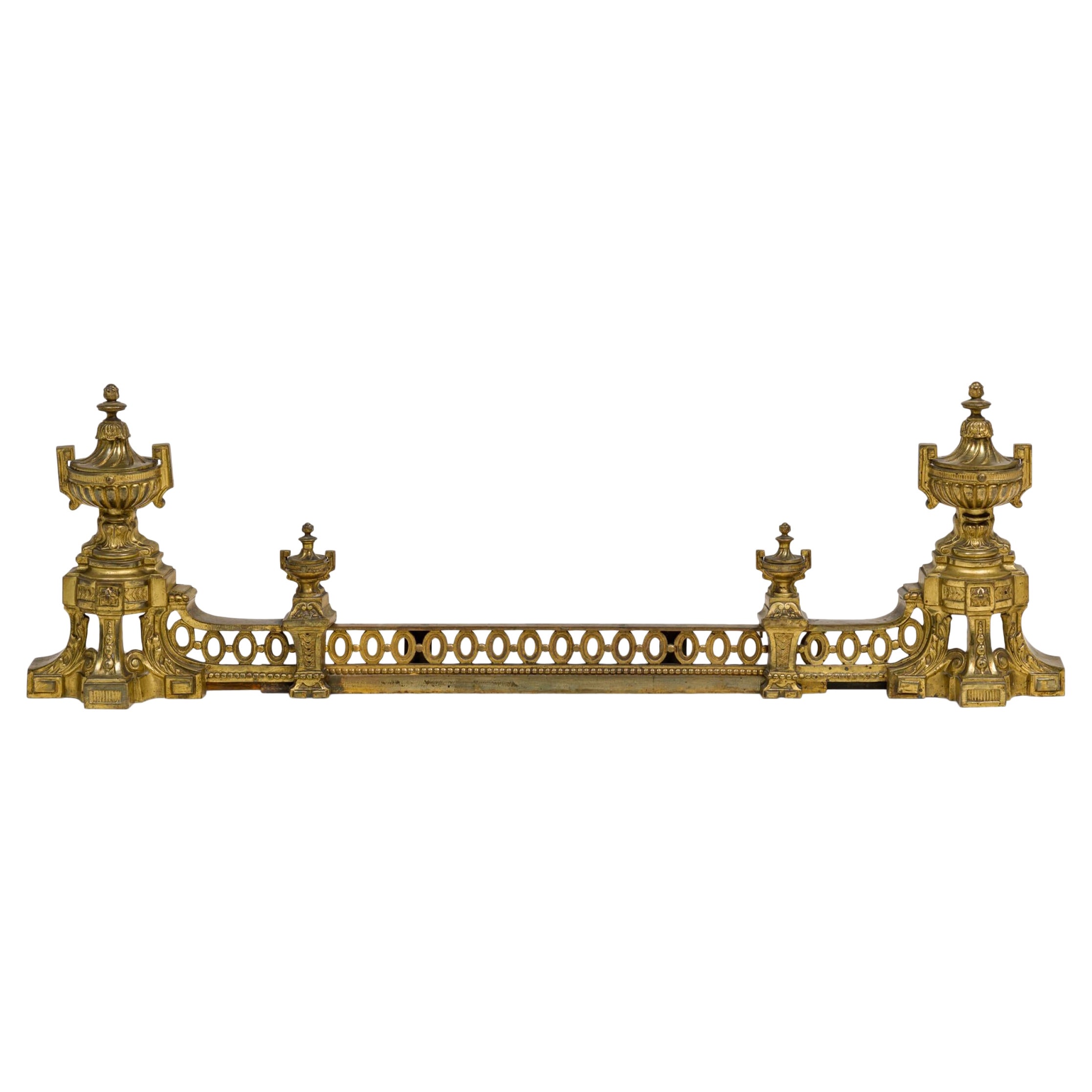 Französisch viktorianischen Stil vergoldeter Bronze Feuer Fender