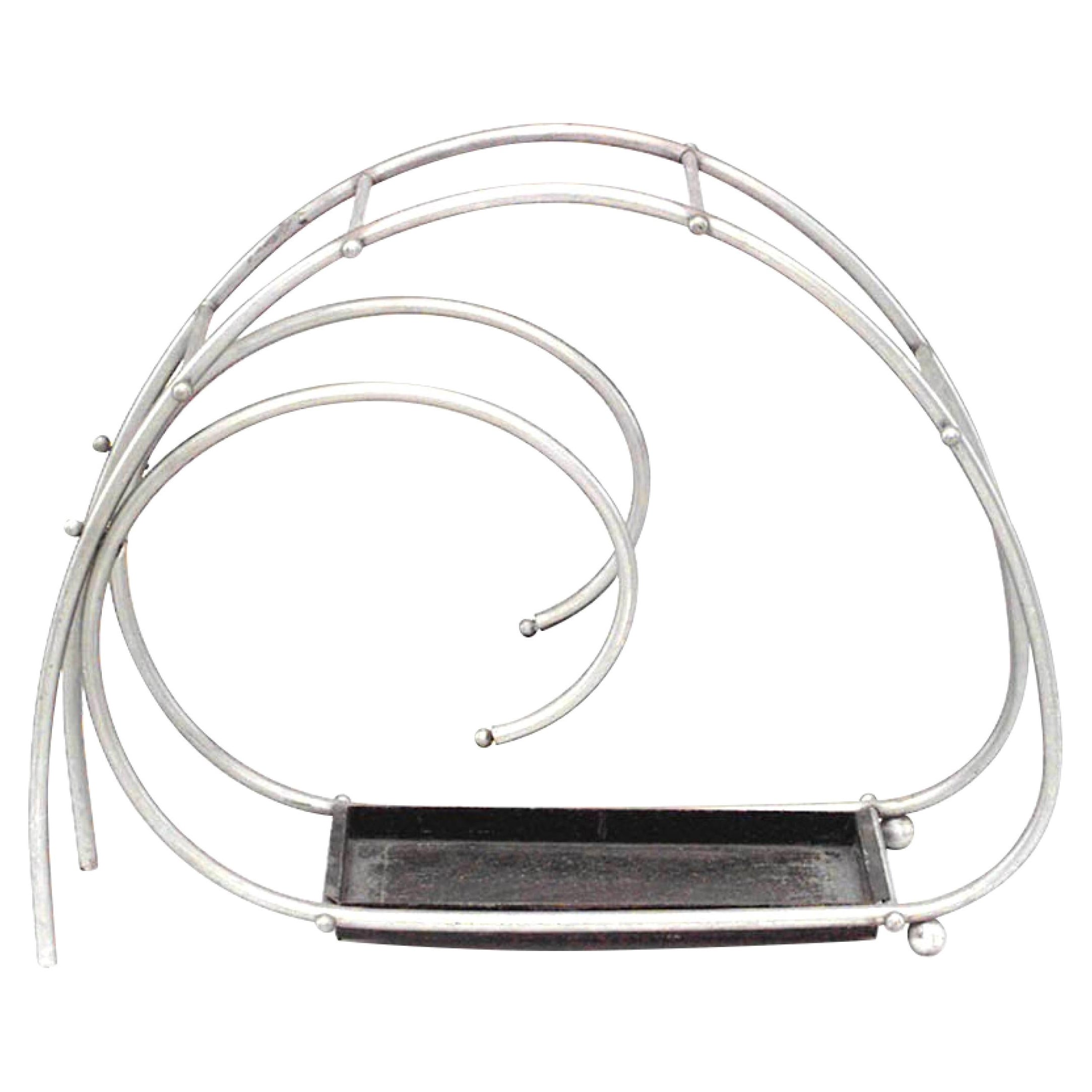 The Modern Modernity Chrome Scroll Umbrella Stand