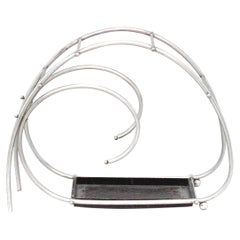 Art Modern Chrome Scroll Umbrella Stand