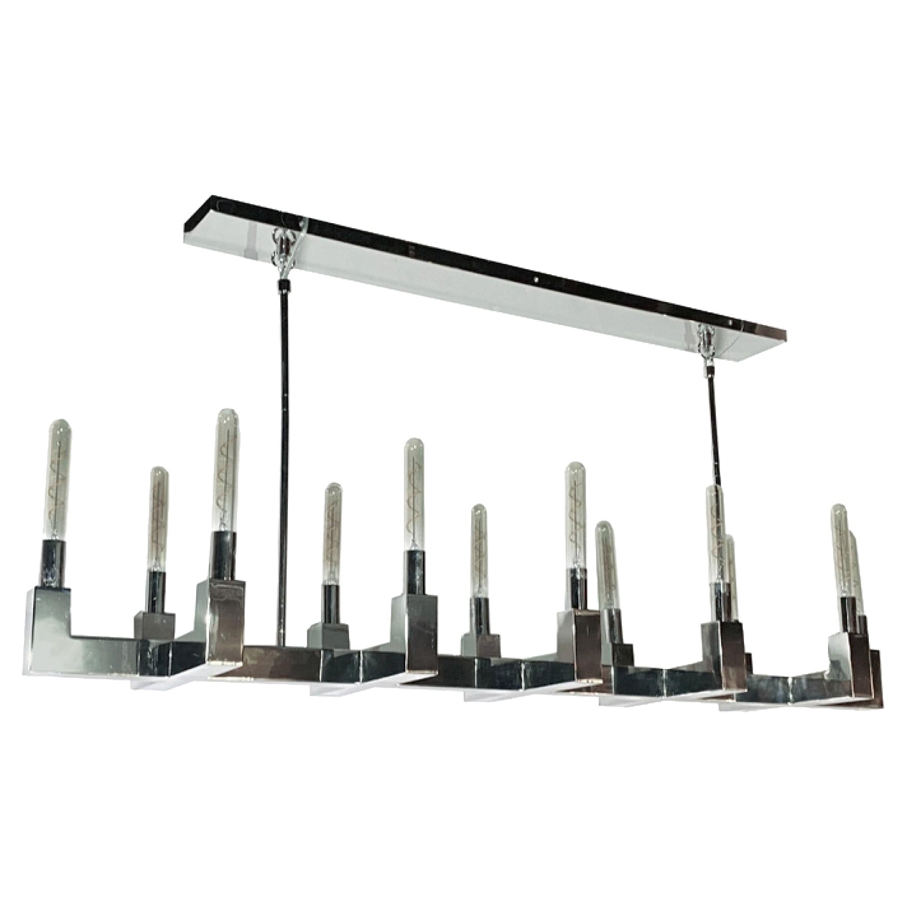 Lampadario moderno cromato
